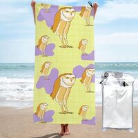 WXZYFP Standing Owl 31.5"x63" It is a Fiber Quick-Drying Bath Towel (Vertical Style), Suit