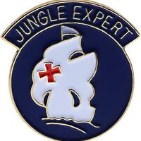 Artisan Owl US Army Jungle Expert Lapel Pin, 1"