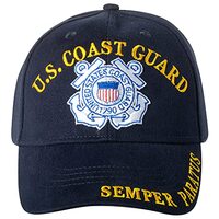 Artisan Owl U.S. Coast Guard Semper Paratus Embroidered Cotton Cap, NavyBlue (One Size)
