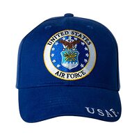 Artisan Owl U S A F with Logo Embroidered Cotton Cap, Blue (One Size)