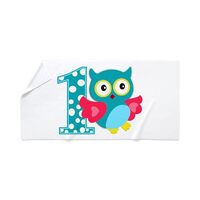 CafePress First Birthday Happy Owl 30"x60" Absorbent, Soft Beach Towel