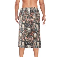 KYZSXZ Owls in Floral Bath Wrap Towel for Men, Quick Drying Plush Shower Bath Sheet 60x28 Inches wit