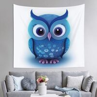 AMREWQYL blue owl(1 printed tapestry 60x51in Wall Hanging Bedroom Decor Aesthetic Tapestry