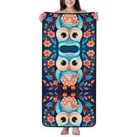 WZYCWB owl Motif Printed Super Soft Bath Towel (27x55 inches), Absorbent and Quick-Drying Towel, Sui