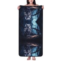 WZYCWB Late Night Owl Printed Super Soft Bath Towel (27x55 inches), Absorbent and Quick-Drying Towel