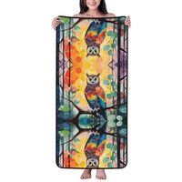 WZYCWB Owl Illustration Printed Super Soft Bath Towel (27x55 inches), Absorbent and Quick-Drying Tow