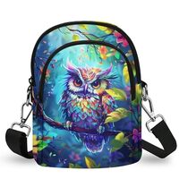 Owl Small Crossbody Purse for Women Casual Cell Phone Bag Waterproof Shoulder Bags Travel