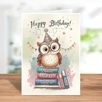 Happy Birthday I Hope You Get Tons Of New Books! Card - Unique Birthday Card For Friend And Family -