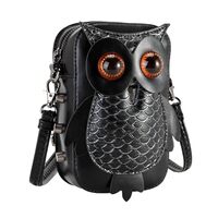 XUZHID Shoulder Handbag，Cartoon Owl PU Leather Crossbody Bag for Women Stylish and Functional Shou