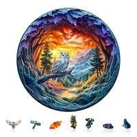 Jollitot Wooden Puzzles for Adults Serene Watcher Owl Puzzles 270 Pieces Wood Puzzles Adults 13.4 * 