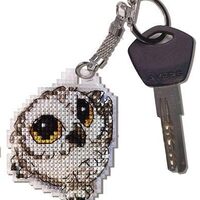 Wizardi Counted Cross Stitch kit - Pendant - Owl 8090A Alisena