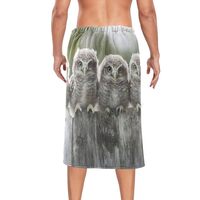 KYZSXZ Little Owls Bath Wrap Towel for Men, Quick Drying Plush Shower Bath Sheet 60x28 Inches with W