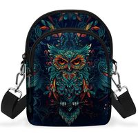 Owl Small Crossbody Bag for Women Cell Phone Purse with Adjustable Strap Shoulder Purses Wallet Bags
