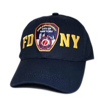 Artisan Owl NY Fire Department-Inspired Baseball Cap with Logo, Blue