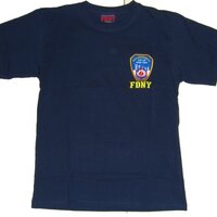 Artisan Owl New York Police Department Style Embroidered Patch Cotton T-Shirt, Regular, NavyBlue (La