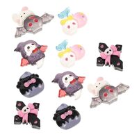 LABRIMP 10pcs Halloween Resin Charms Craft Kit Spooky Owl Bat Pumpkin Ghost Flatback Beads for Phone