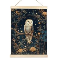 CGBHW Vintage Owl Poster Hanger Frame 12x16, Retro Wildflower Mid Century Botanical Cottagecore Dark