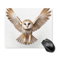 Square Mouse Pads A Barn Owl Mouse Pad for Computers Laptop Desk Washable Mousepad Non-Slip Mouse Ma