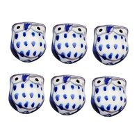 HOODANCOS Loose Owl Ceramic Beads 10pcs Owl Shape DIY Beads for Jewelry Charms Craft Kit