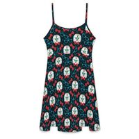 Sleeveless Dresses for Women Cute Owl with Bow Tie Glasses T Shirts Dress Ladies Adjustable Spaghett