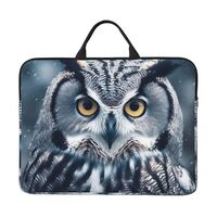 Grey and White Owl Laptop Case Sleeve 14" Laptop Bag Shockproof Computer Carrying Cover Protect