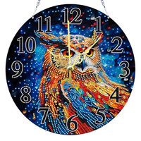 DIY 5D Diamond Painting Clock Kits for Adults, Special Shaped Diamond Art Wall Clock, Crystal Diamon