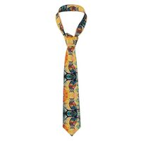 WHJWZY Fashion Men's Necktie - Printed Silk Tie for Business daily work party 57X3.1 inchs Owl 