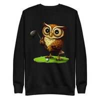 Golfing owls Premium Sweater Black
