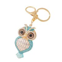 Lyhoosin Owl Keychain Purse Charms for Handbags Cute Keychains for Women Bling Purse Accessories Blu
