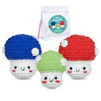 NestledCrafts Crochet Kit for Beginners – Shroomies Amigurumi Kit with Step-by-Step Video Tuto