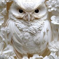 BUHAH 3D Impossible Bird Puzzle for Adults 1000 Pieces Nature Challenging White Owl Art Jigsaw Puzzl