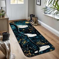 XroVindao Chic Owl Rug for Women Men Teens Perfect for Kitchen Bathroom Entryway Soft Washable Non S
