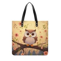 Cute Owl Large Leather Handbags Women Fashion Handbag Multifunctional Travel Bag It Is A Great Gift 