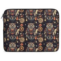 Owl Mushroom Hippie Laptop Sleeve 13/15 Inch Briefcase Cover Shockproof Protective Case Handbags Por