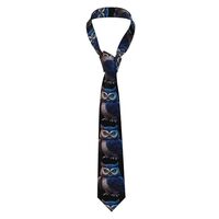 YYHWHJDE The Owl That Never Sleeps Prints Men's Necktie - Quality Polyester Fiber Tie for Busin