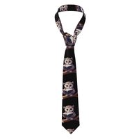 BROLEO Owl reading a book Prints Men's Necktie - Elegant and Durable Polyester Fiber Tie for Bu