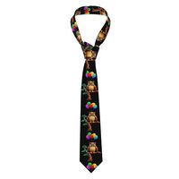 BROLEO Owl made of Lego bricks Prints Men's Necktie - Elegant and Durable Polyester Fiber Tie f