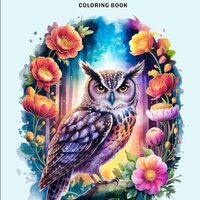 Beautiful Owl Coloring Book for Adults: A Mindful Collection of Majestic Owls with Flowers and Fores