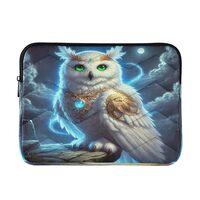 Laptop Sleeve Owl Night Blue Laptop Bag Case for Women Men 13-14 inch Protective Cover Carrying Bag 