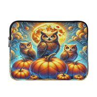 Laptop Sleeve Halloween Owls Pumpkin Laptop Bag Case for Women Men 15-16 inch Protective Cover Carry