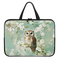 ZIATUBLES Laptop Sleeve Case Portable Computer Cover Compatible with 10-17 Inch Tablet Green Floral 