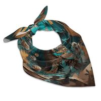 QMNRTK Dark Owl Silk Scarf Fashion Satin Head Scarf Lightweight Head Scarves for Neck Silk Scarves f