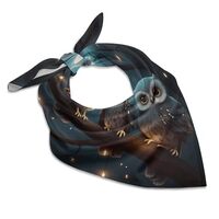 QMNRTK Owl on Tree Silk Scarf Fashion Satin Head Scarf Lightweight Head Scarves for Neck Silk Scarve