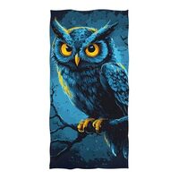 SUABO Oversized Beach Towel Fierce-Looking Owl Beach Blanket,Quick-Drying and Lightweight Bath Towel