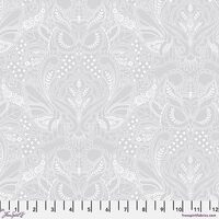 Free Spirit - True Colors - PWTP250 Whisper Ghost Owl (White on Pale Grey) - Cotton Quilting Fabric