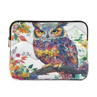 Floral Owl Branch White 13-14 Inch Laptop Sleeve for Women Laptop Case Bag Vertical Case for Traveli