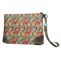 Small Clutch Purses for Women - Funny Owl Bird Leather Wristlet Wallets for Women with Wrist Strap
