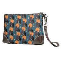 Small Clutch Purses for Women - Owls In Cartoon Style Leather Wristlet Wallets for Women with Wrist 