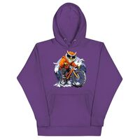 Bike owls - Biking Hoodie Pullover Purple