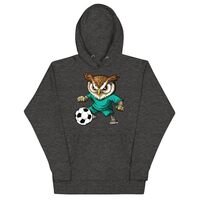Soccer Owls - Bird Hoodie Pullover Charcoal Heather